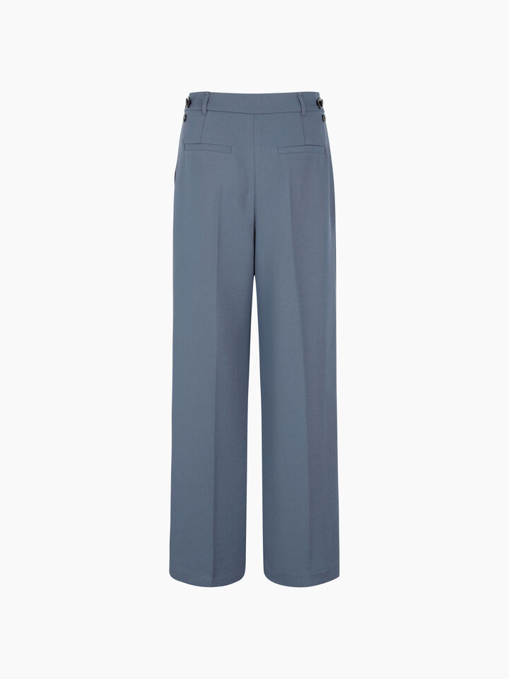 Light blue low-waisted trousers with belt - sisley k regular trousers - Light Blue | Sisley K image number 2
